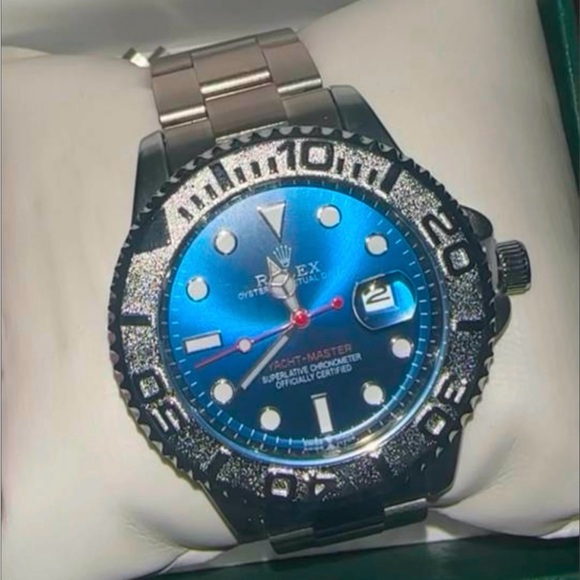 Rolex Yacht-Master with Blue Dial and Silver Bezel - Picture 1 of 1
